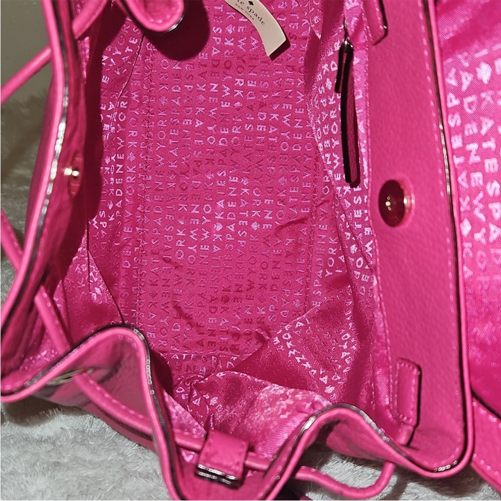 Kate Spade Pink Pebbled Leather Backpack NWT - Picture 2 of 7